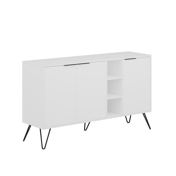 HABITAT ET JARDIN - Buffet en bois "Clara" - 142 x 35 x 83 cm - Blanc - large