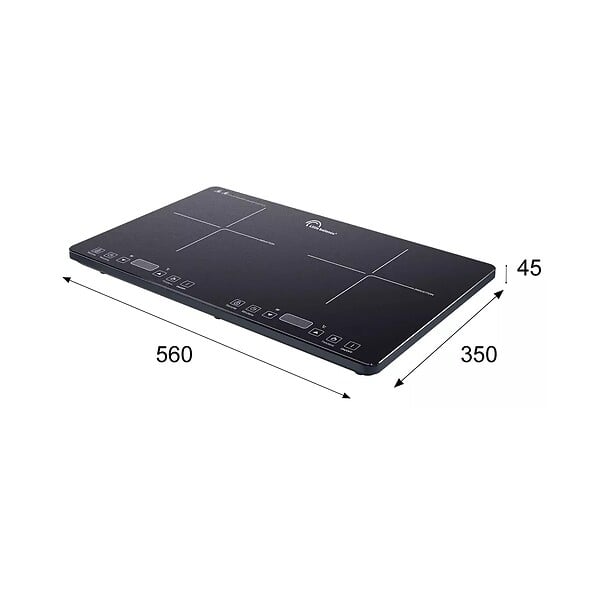 LITTLE BALANCE - table de cuisson induction 2 feux 3500w noir - 8858 - large