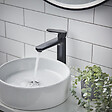 HANSGROHE - Hansgrohe Vernis Blend Mitigeur de lavabo 190 sans tirette ni vidage, Noir mat (71582670) - vignette