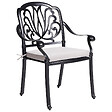 BELIANI - Lot de 4 chaises de jardin avec coussins ANCONA Métal Noir - vignette