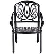 BELIANI - Lot de 4 chaises de jardin avec coussins ANCONA Métal Noir - vignette