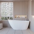 AICA SANITAIRE - Baignoire îlot ovale design acrylique pour salle de bain 170x78x73cm Blanc brillant - vignette