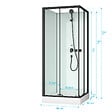 AURLANE - Cabine de douche carrée 80x80x200 cm - vignette