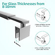 EMKE - EMKE Barre de Support Télescopique 70-120 cm en Acier Inox, pour Paroi de Douche ou Baignoire, Convient Verre 8-10 mm - vignette