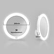 EMKE - EMKE Miroir de Maquillage Lumineux , Grossissement 5x, Fixation par Ventouse, Éclairage LED 6000K pour Salle de Bain, Blanc - vignette