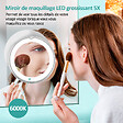 EMKE - EMKE Miroir de Beauté LED 5x avec Ventouse, Grossissement Puissant, Design Blanc Moderne - vignette