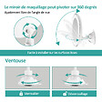 EMKE - EMKE Miroir de Beauté LED 5x avec Ventouse, Grossissement Puissant, Design Blanc Moderne - vignette