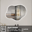 AICA SANITAIRE - AICA Miroir salle de bain asymétrique 90 x 68 cm LED Éclairage réglable en 3 couleurs + anti-buée + fonction mémoire - vignette