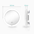 EMKE - EMKE Miroir de Toilette Lumineux, Grossissement 7x, Éclairage LED 6000K, Fixation par Ventouse pour Salle de Bain, Blanc - vignette