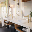 HANSGROHE - Hansgrohe AddStoris Miroir cosmétique mural avec éclairage LED, Bronze brossé (41790140) - vignette