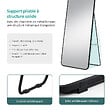 EMKE - Miroir Pleine Longueur EMKE - Cadre Aluminium Noir, 160 x 60 cm, Mural ou sur Pied - vignette