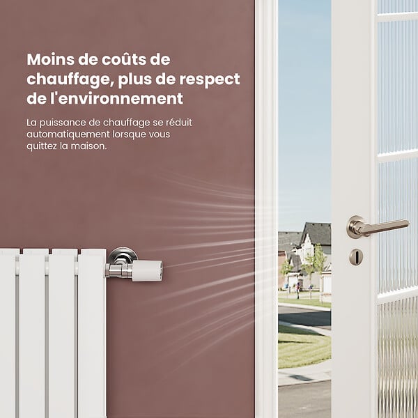 EMKE - EMKE Thermostatique Intelligente avec Passerelle, Vanne Thermostatique Connectée Radiateur, Détection de Fenêtre, Contrôle à Distance, Compatible Alexa & Google Home - large
