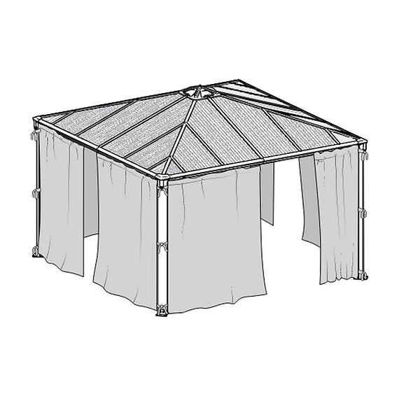 PALRAM - Set De Rideaux Pour Tonnelle - 704236 - large