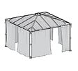 PALRAM - set de 4 moustiquaires pour tonnelle - 704370 - vignette