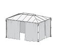 PALRAM - set de rideaux pour tonnelle - 704056 - vignette
