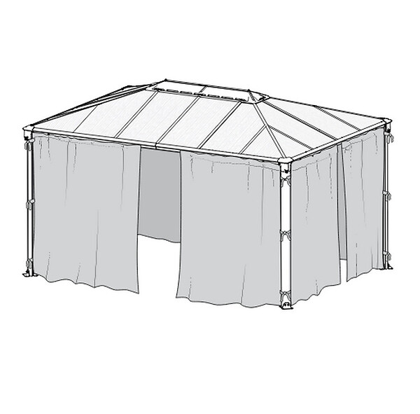 PALRAM - set de 4 moustiquaires pour tonnelle - 704371 - large