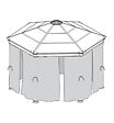 PALRAM - set de 6 rideaux pour tonnelles - 703449 - vignette