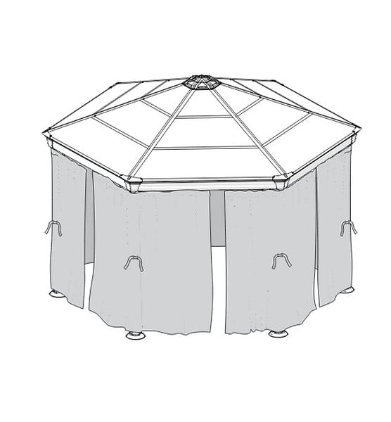 PALRAM - set de moustiquaires pour tonnelles - 703986 - large