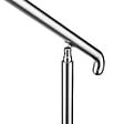 AICA SANITAIRE - Garde-corps rampe escalier en inox 201 2 à 3 marches main courante 108x102.5cm pour jardin entrée reglable angle 0-60° - vignette