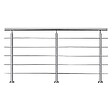 AICA SANITAIRE - Garde-corps 200cm - En inox 304 - 1 main courante et 5 traverses - Intérieur & extérieur - Kit complet - Pour bâtiments au bord de la mer - vignette