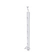 AICA SANITAIRE - Poteau pour garde-corps - Aluminium argenté - 97.9-103.9cm de haut - Avec 5 supports de tubes bien pré-montés - Intérieur & extérieur - Poser latéral - vignette