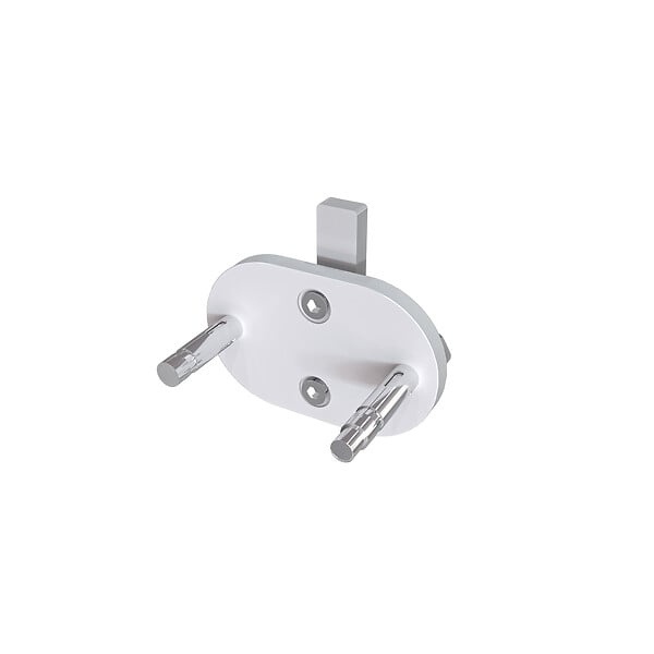 AICA SANITAIRE - Poteau pour garde-corps - Aluminium argenté - 97.9-103.9cm de haut - Avec 5 supports de tubes bien pré-montés - Intérieur & extérieur - Poser latéral - large