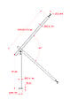 AICA SANITAIRE - Garde-corps 100cm noir, 1 main courante et 1 poteau, inox 201, réglable 0-145°, pour entrée de jardin ou de maison - kit complet - vignette