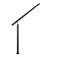AICA SANITAIRE - Garde-corps 120cm noir, 1 main courante et 1 poteau, inox 201, réglable 0-145°, pour entrée de jardin ou de maison - kit complet - vignette