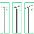 AICA SANITAIRE - Garde-corps 180cm - En inox 304 - 1 main courante et 3 traverses - Intérieur & extérieur - Kit complet - Pour bâtiments au bord de la mer - vignette