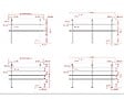 AICA SANITAIRE - Garde-corps 180cm - En inox 304 - 1 main courante et 3 traverses - Intérieur & extérieur - Kit complet - Pour bâtiments au bord de la mer - vignette