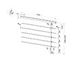 AICA SANITAIRE - Garde-corps aluminium argenté mat 1m, avec 5 traverses et 1 main courante, pose latérale contre le mur, en kit complet - vignette