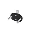 AICA SANITAIRE - Poteau pour garde-corps - Aluminium Noir - 97.9-103.9cm de haut - Avec 5 supports de tubes bien pré-montés - Intérieur et extérieur - Poser latérale - vignette