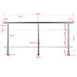 AICA SANITAIRE - Garde-corps 240cm argenté, 1 main courante, 3 traverses, inox 201, intérieur et extérieur, design moderne - kit complet - vignette