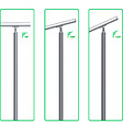 AICA SANITAIRE - Garde-corps 80cm - En inox 304 - 1 main courante et 5 traverses - Intérieur & extérieur - Kit complet - Pour bâtiments au bord de la mer - vignette