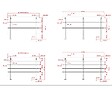 AICA SANITAIRE - Garde-corps 80cm - En inox 304 - 1 main courante et 5 traverses - Intérieur & extérieur - Kit complet - Pour bâtiments au bord de la mer - vignette