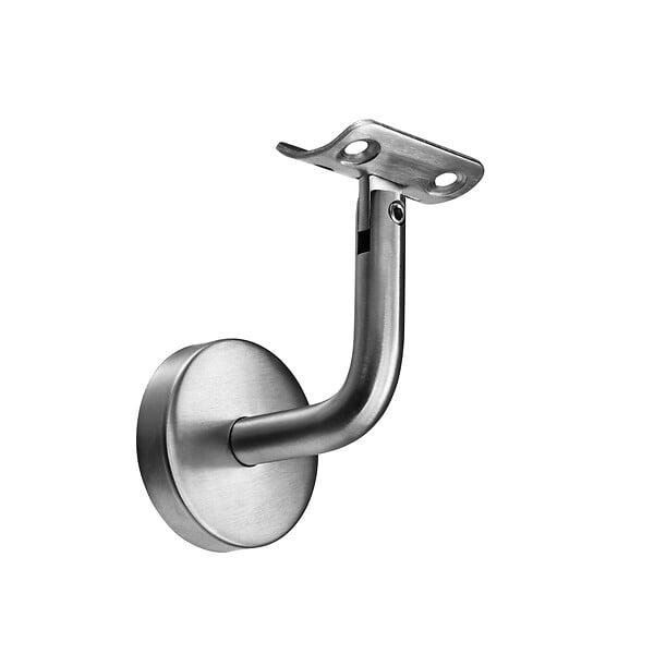 AICA SANITAIRE - Main courante, inox 304, rampe d'escalier ronde 120cm, avec 2 supports muraux, Ø42.4mm, en kit complet, intérieur & extérieur - large