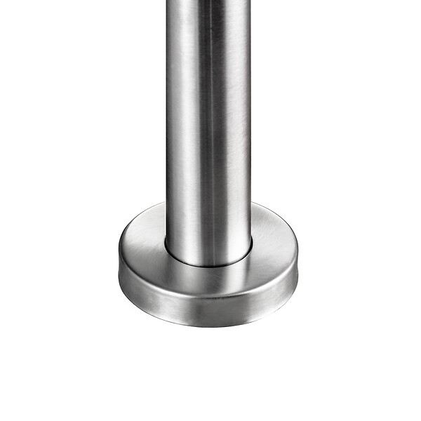 AICA SANITAIRE - Garde-corps 120cm argenté, 1 main courante, 5 traverses, inox 201, intérieur et extérieur, design moderne - kit complet - large