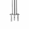 AICA SANITAIRE - Garde-corps 120cm argenté, 1 main courante, 5 traverses, inox 201, intérieur et extérieur, design moderne - kit complet - vignette