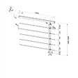AICA SANITAIRE - Garde-corps aluminium argenté mat 1m, avec 5 traverses et 1 main courante, pose à plat contre le mur, en kit complet - vignette