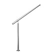 AICA SANITAIRE - Garde-corps 150cm argenté, 1 main courante et 1 poteau, inox 201, réglable 0-145°, pour entrée de jardin ou de maison - kit complet - vignette