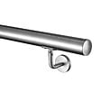 AICA SANITAIRE - Main courante, inox 304, rampe d'escalier ronde 80cm, avec 2 supports muraux, Ø42.4mm, en kit complet, intérieur & extérieur - vignette