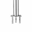 AICA SANITAIRE - Garde-corps 100cm argenté, 1 main courante, 3 traverses, inox 201, intérieur et extérieur, design moderne - kit complet - vignette