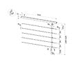 AICA SANITAIRE - Garde-corps aluminium noir mat 1m, avec 5 traverses et 1 main courante, pose latérale contre le mur, en kit complet - vignette