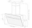 ELICA - hotte décorative inclinée 90cm 735m3/h noir - stripe bl/a/90/lx - vignette