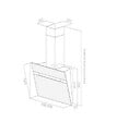 ELICA - Hotte Décorative Inclinée 90cm 625m3/h Blanc - STRIPE WHA90LX - vignette