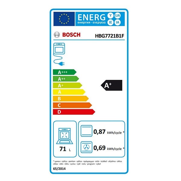 BOSCH - Four Intégrable Multifonction 71l 60cm Pyrolyse - HBG7721B1 - large