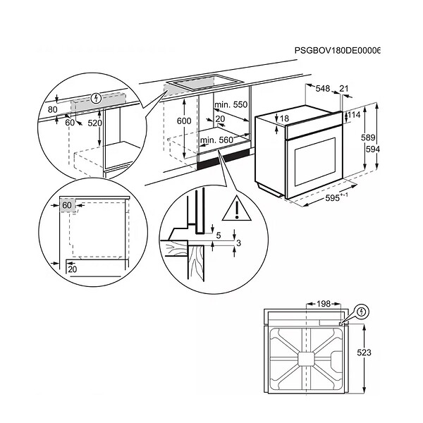 ELECTROLUX - Four Intégrable Multifonction 72l 60cm Hydrolyse Noir - EOF3H40TH - large