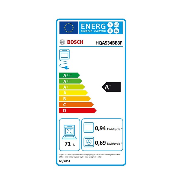 BOSCH - Four Intégrable 71l 60cm Ecoclean - HQA534BB3 - large