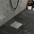 EMKE - Siphon de Douche Carré Encastré EMKE en Acier Inoxydable SUS304, Finition Brossée, 15 x 15 cm - vignette