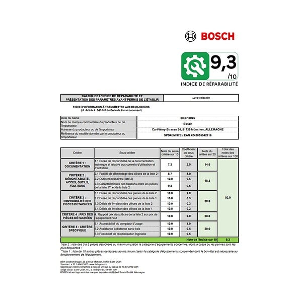BOSCH - Lave-vaisselle 45cm 10 Couverts 44db Acier Brossé - SPS4EMI17E - large
